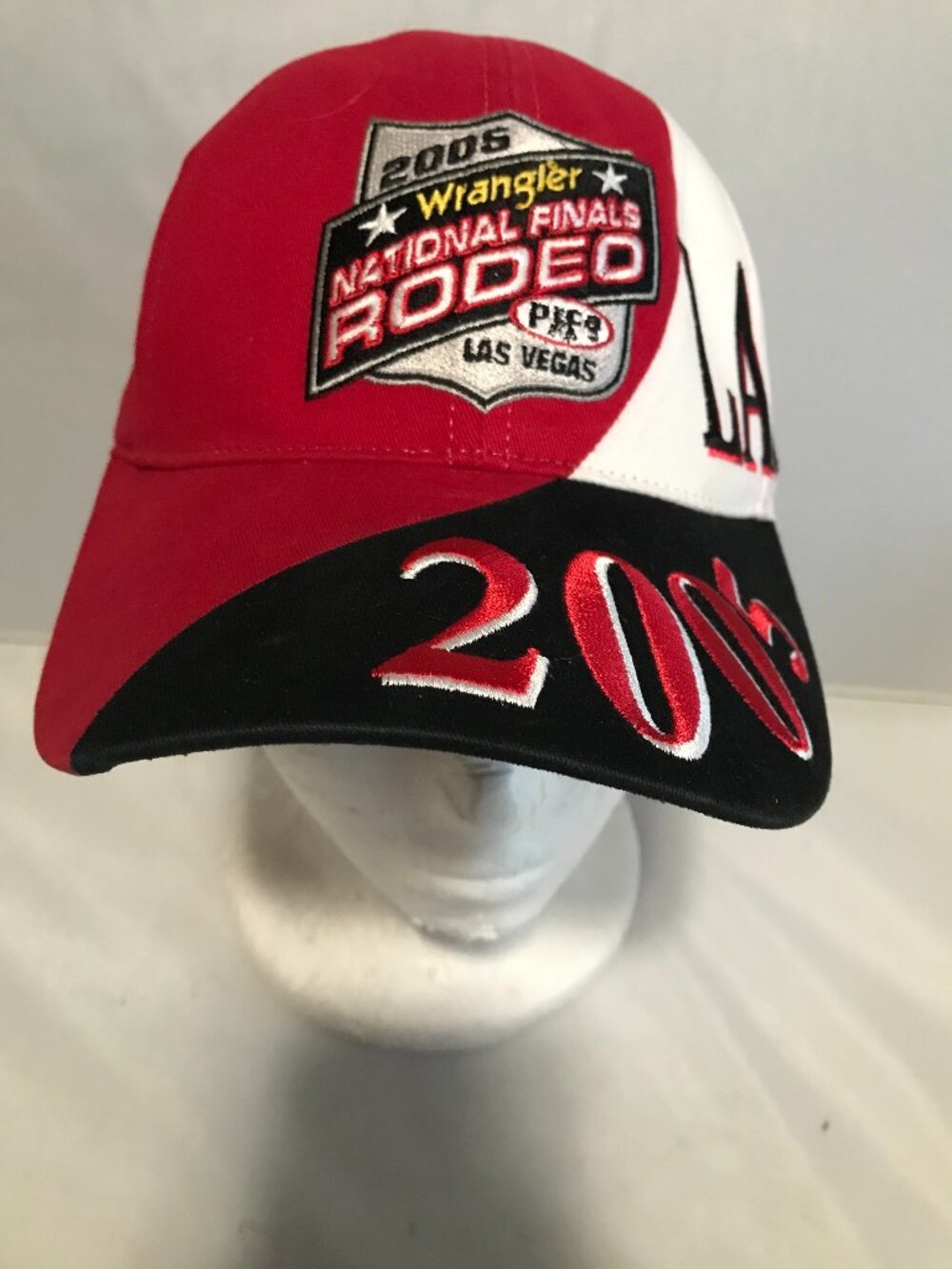 National Rodeo Finals Las Vegas 2005 Hat 100% cotton Baseball Cap Red White Blck